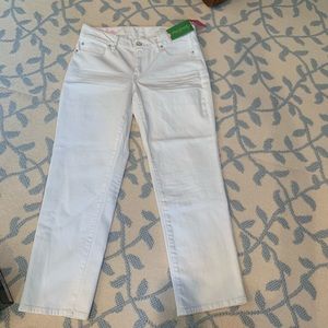 Lilly Pulitzer white cropped jeans size 6
